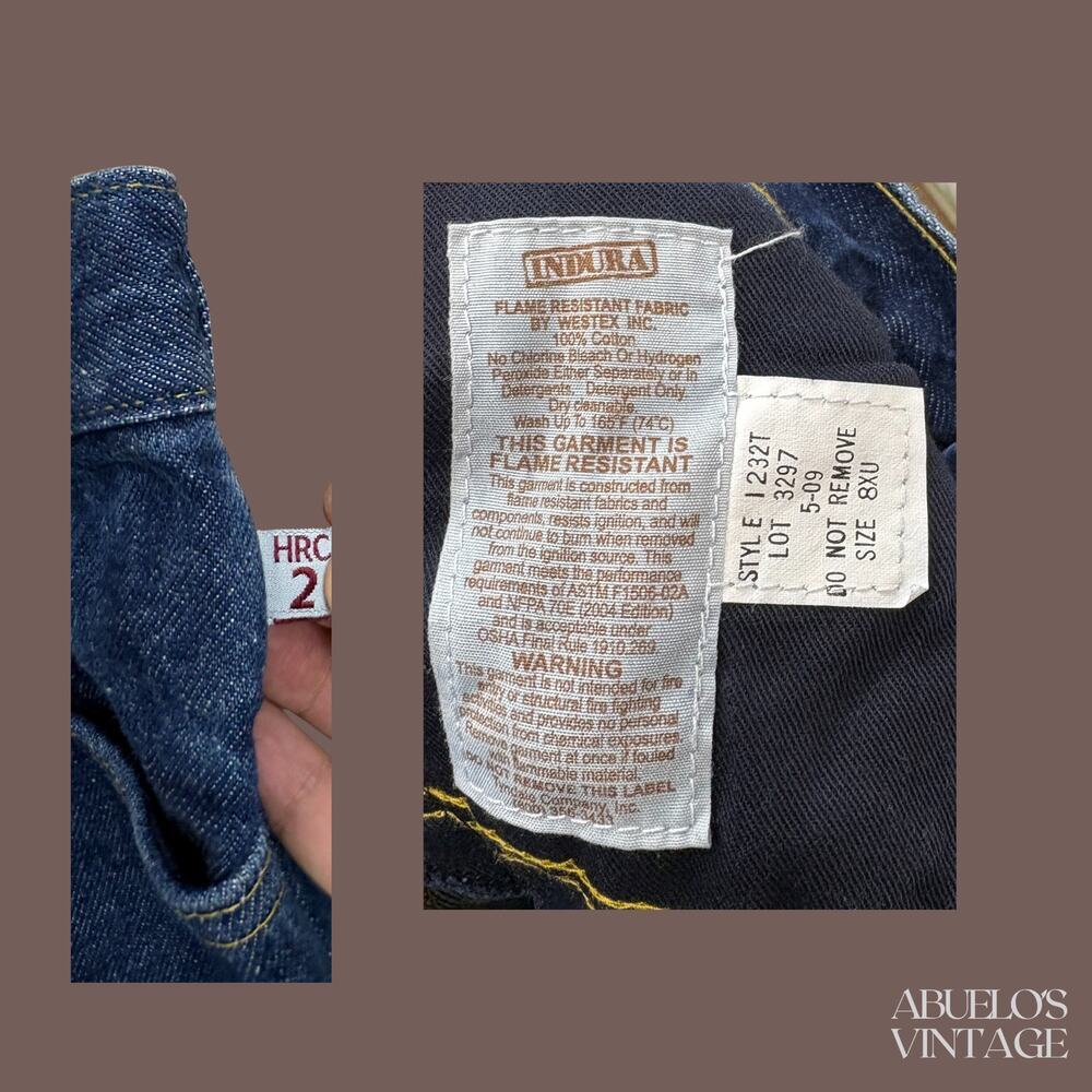Tyndale FR Denim Jeans | Flame Resistant Cotton | Size 8 | Vintage - Picture 3 of 4